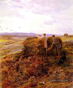 Classicisme œuvres - Le Grouse Shoot Heywood Hardy chasse